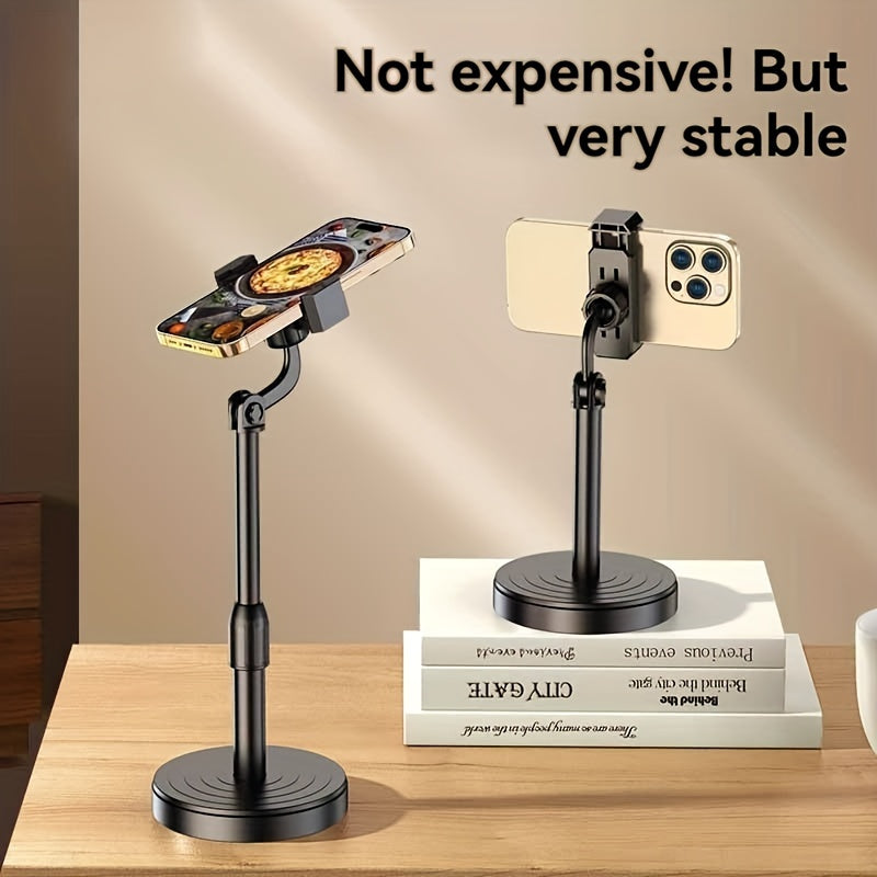 Adjustable Mobile Phone Holder with 360-Degree Rotation Foldable Portable Stable Design