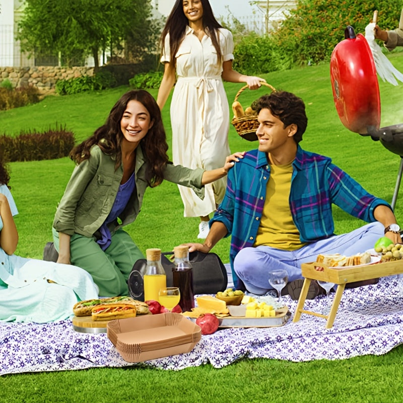 100pcs Non-Stick Disposable Air Fryer Parchment Paper Liners for Baking Frying Cooking