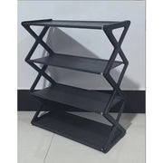 Modern X-Shaped Shoe Rack with Dustproof Shelf, Space-Saving Plastic Organizer