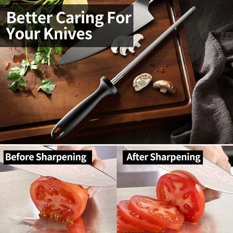 Ergonomik tutqich va osib qo'yish uchun teshiklari bilan karbon po'lat pichoqni silliqlash