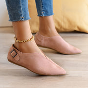 Women's Slip-On Loafers Casual Flat Shoes Comfortable Soft Pointed Toe