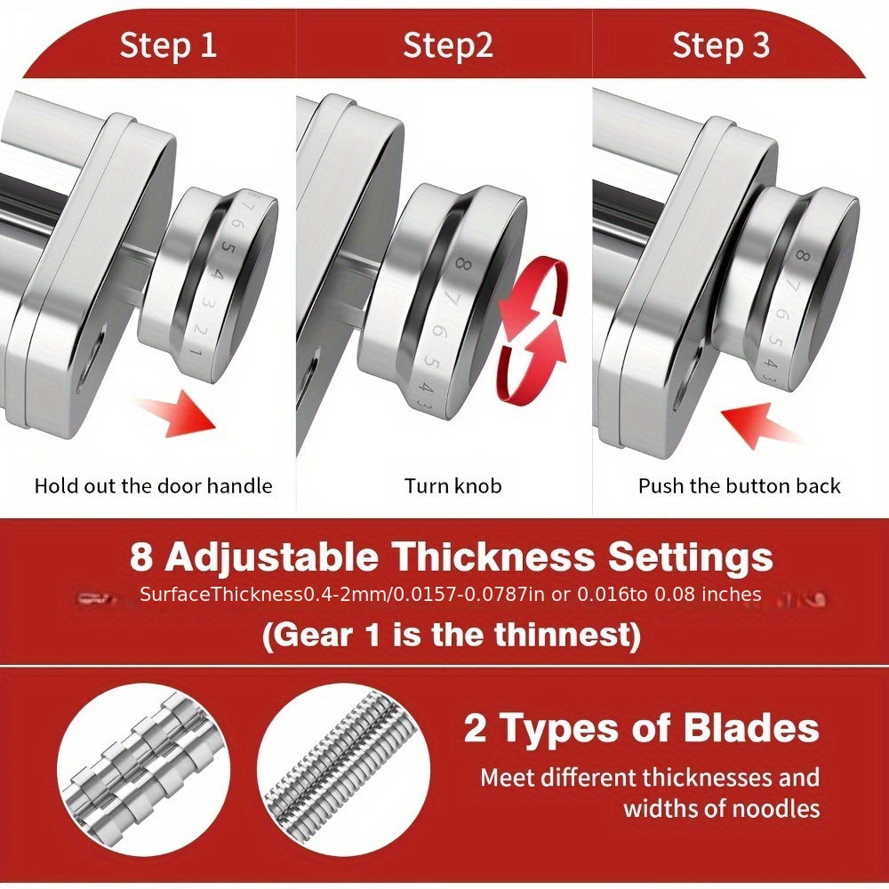 Набор насадок для пастомашины из нержавеющей стали для стационарных миксеров KitchenAid - включает в себя ролик для теста, резаки для спагетти и феттучини (набор из 3-х, машина не включена)