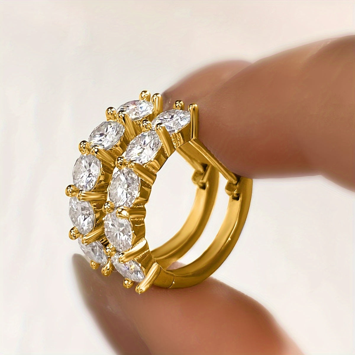 Sterling Silver Ladies Earrings with Mozambique Stone 0.3ct for Wedding Anniversary