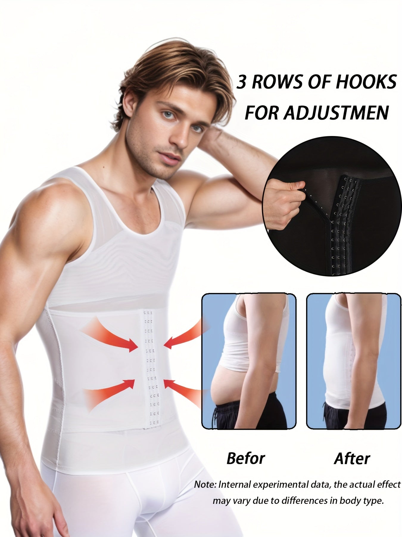 Men's Slimming Compression Vest Tummy Shaper Breathable Abdominal Binder
