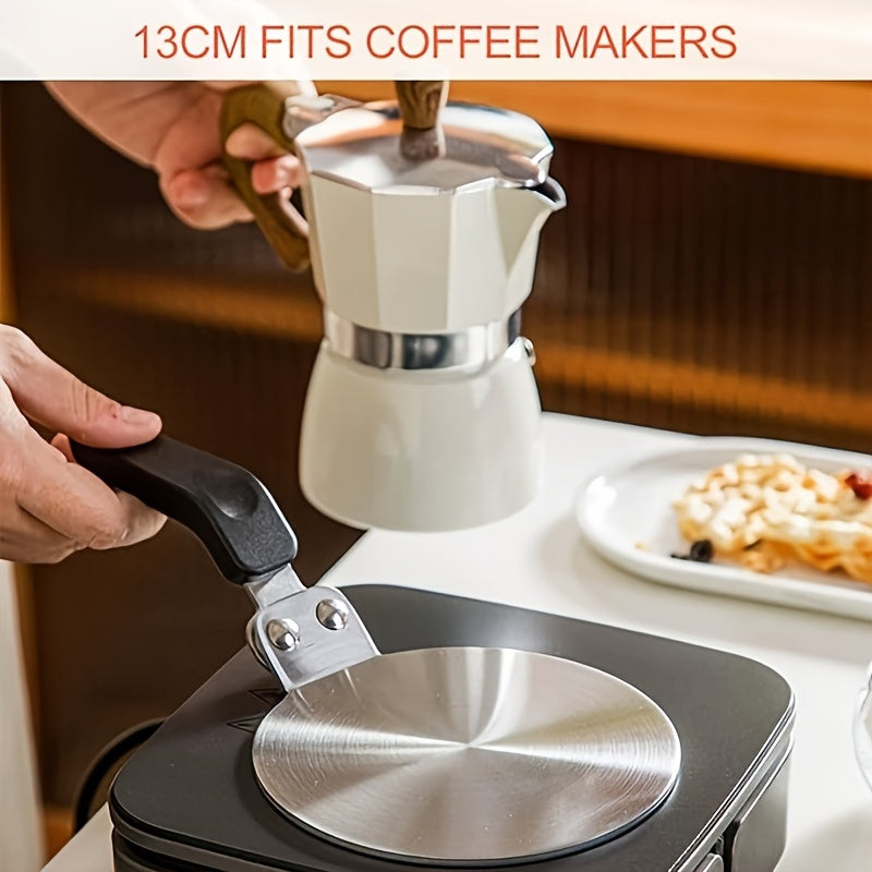Adaptador de utensilios de cocina por inducción de acero de 13cm para cafeteras y utensilios de cocina