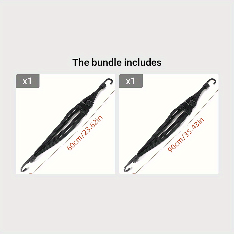 High-Stretch Rubber Retractable Strap for Helmets Luggage Motorcycle Secure Attachment