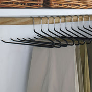 Set of 10 Stainless Steel Hangers Non-Slip Pants Skirt Dress Closet Organizer