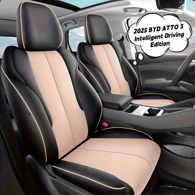 Luxury Leather Seat Covers for Cars, Trucks, SUVs Breathable and Durable