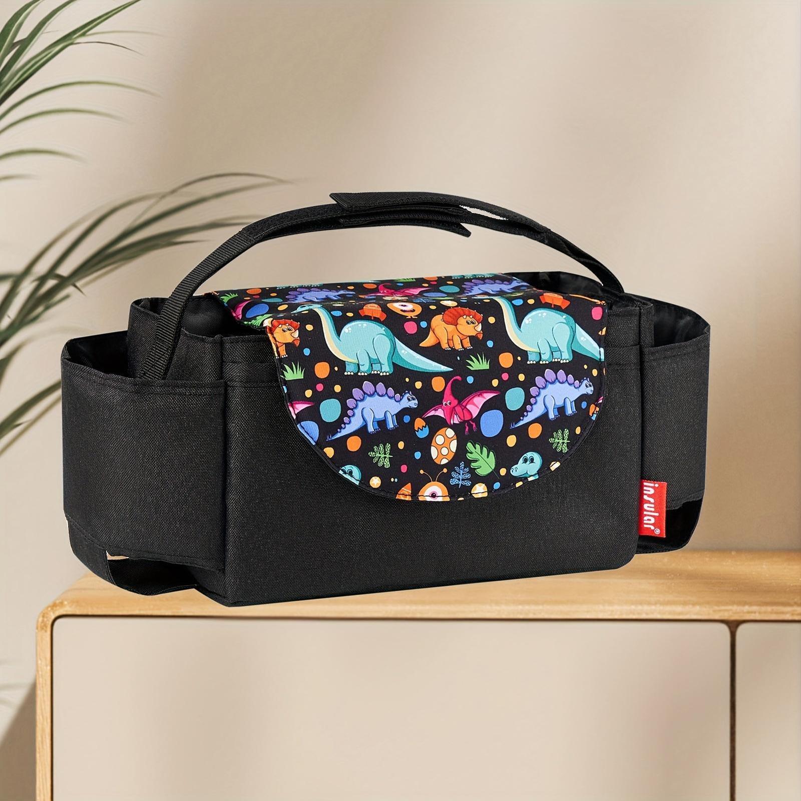 Organizador de cochecito para bebé de poliéster con almacenamiento para pañales y biberones