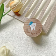 Children's Tooth Fairy Keepsake Box Natural Wood Storage Organizer for Kids