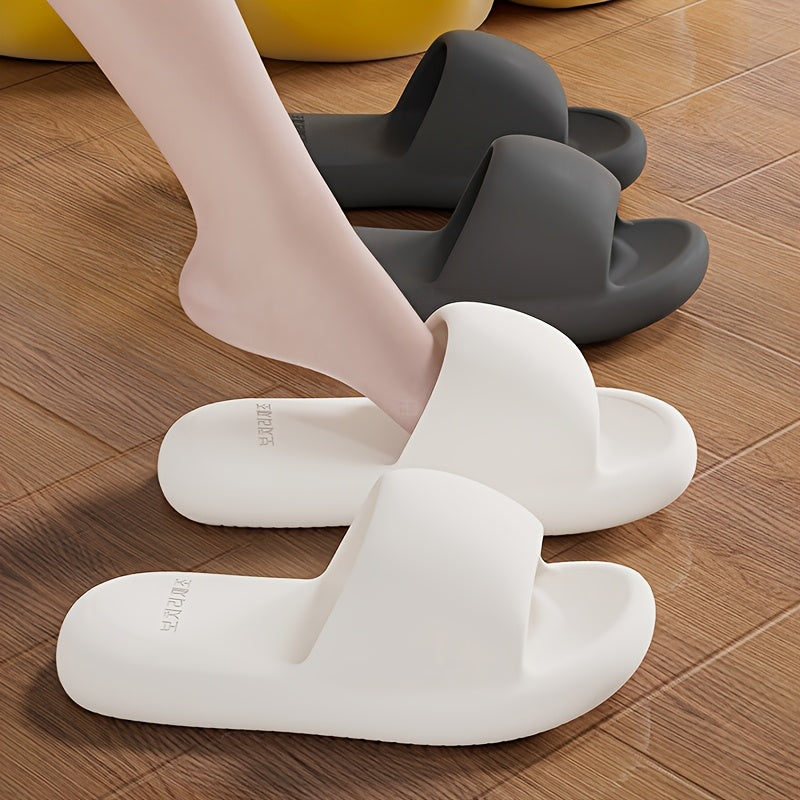 Ayollar paxtadan tayyorlangan ochiq barmoqli shippaklar, yumshoq taglik bilan, yozgi plyaj, bir rangli