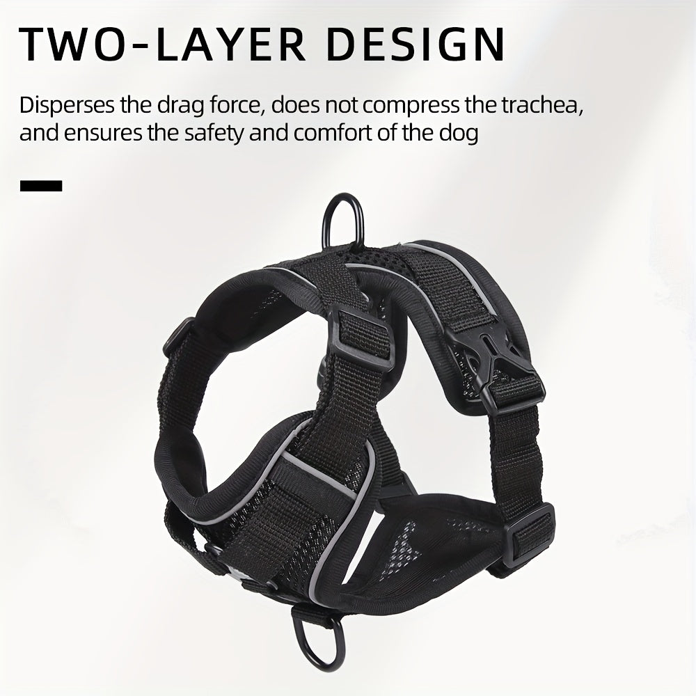Breathable Reflective Vest-Style Cat Harness Set with Walking Rope for Outdoor Walks and Training