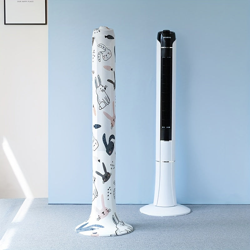 Stretchable Polyester Dust Cover for Standing Fans Universal Fit Random Color