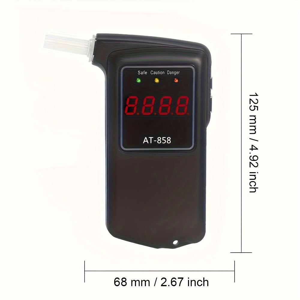 Digital Breath Alcohol Tester with 10 Nozzles High Precision Portable Device
