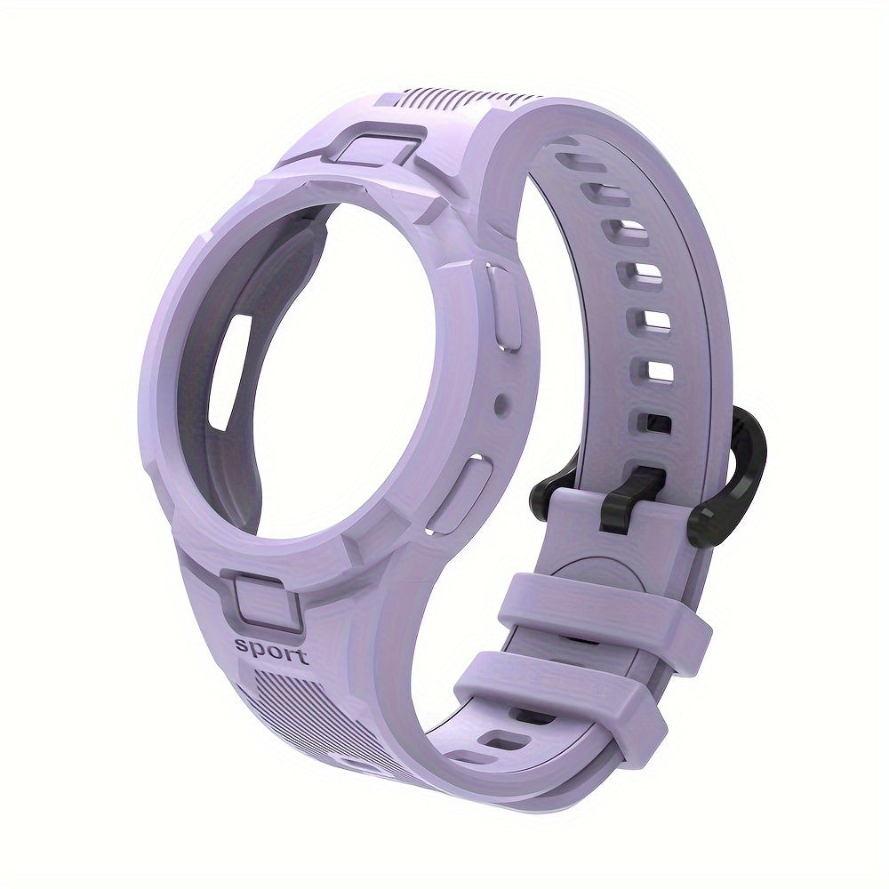 Sports Watch Strap Silicone with Half-Shell Design for Samsung Watch 4/5/6 40mm 44mm
