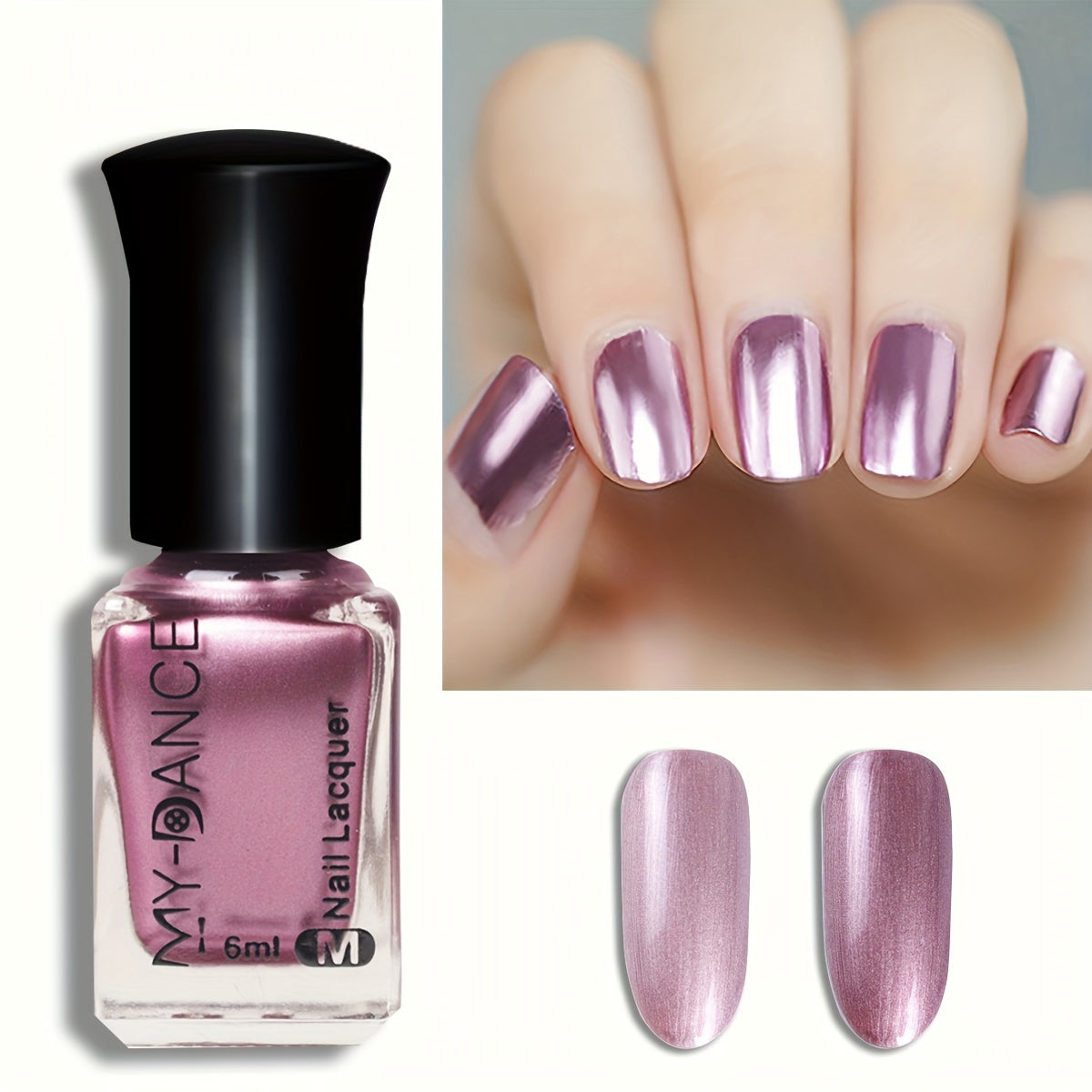 Women Golden Titanium Nail Polish Multi-Color High Gloss Quick-Dry