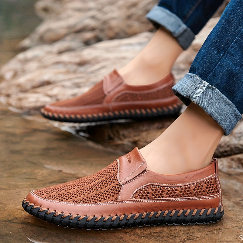 Plus Size Men's Breathable Slip-On Sandals Non-Slip Casual Beach Water Shoes Summer