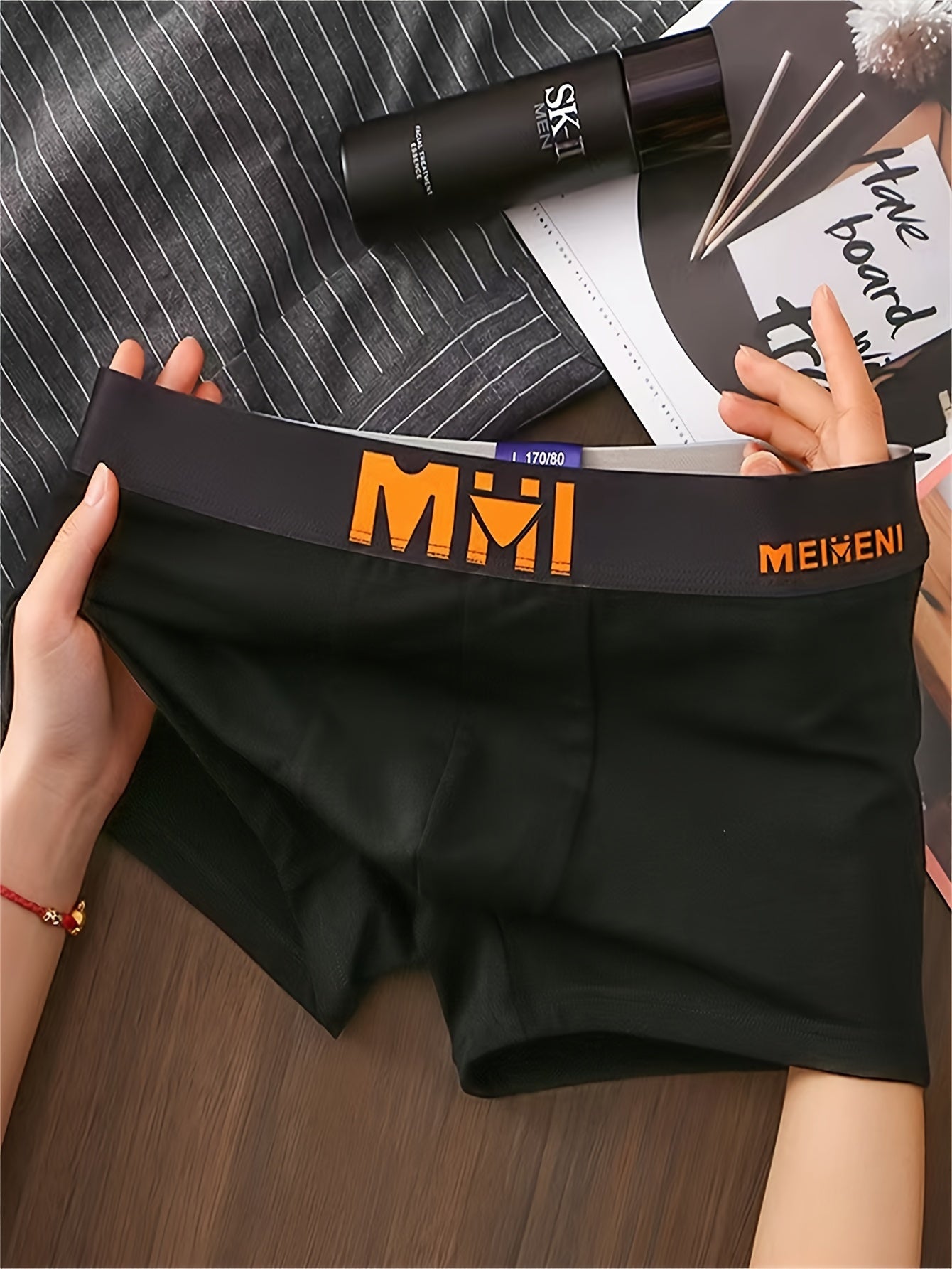 Men's Cotton Boxer Briefs 3-Pack Medium Stretch Solid Color Athletic Underwear for Youth