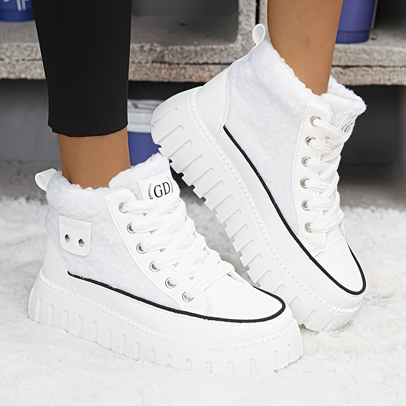 Women's Winter Thickened High-Top Warm Boots Chunky Sole Snow Shoes