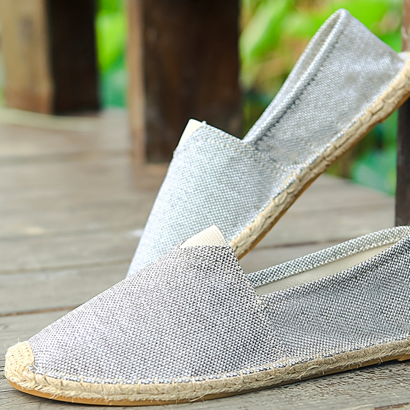 Women's Breathable Cotton Canvas Flat Shoes with Rubber Sole