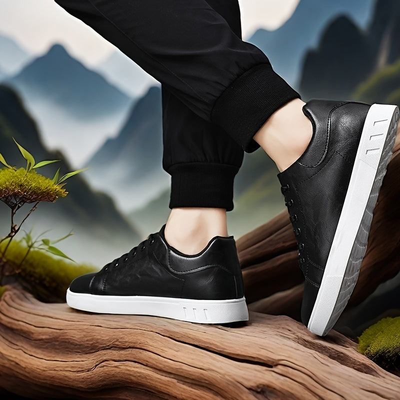 Men's Casual Sneakers Solid Color Low Top PVC Sole Fabric Inner All-Season