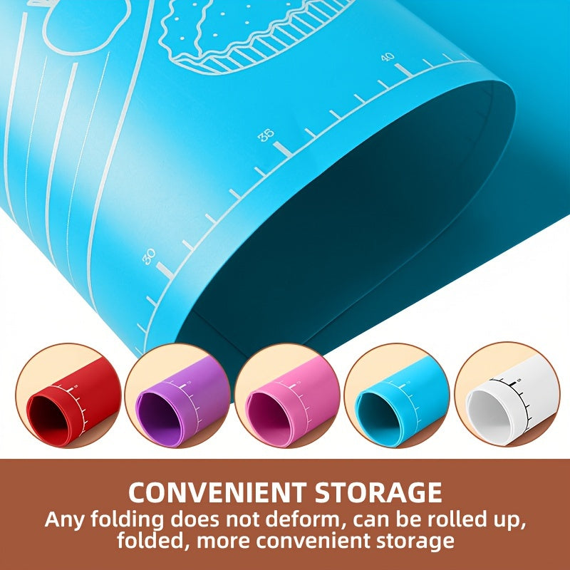 Oson pishirish va yoğurish uchun qo'shimcha qalin oziq-ovqat darajasidagi xamir mato, 5 rangda va 2 o'lchamda mavjud.