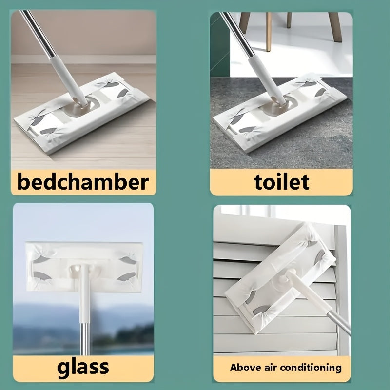 Electrostatic Dust Mop Set for Wet Dry Floor Cleaning with Disposable Pads