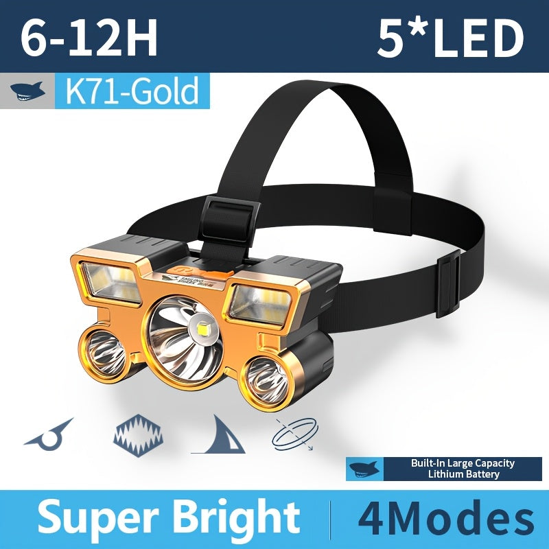 Ultra-Bright LED Headlamp Rechargeable USB Camping Running Night Fishing