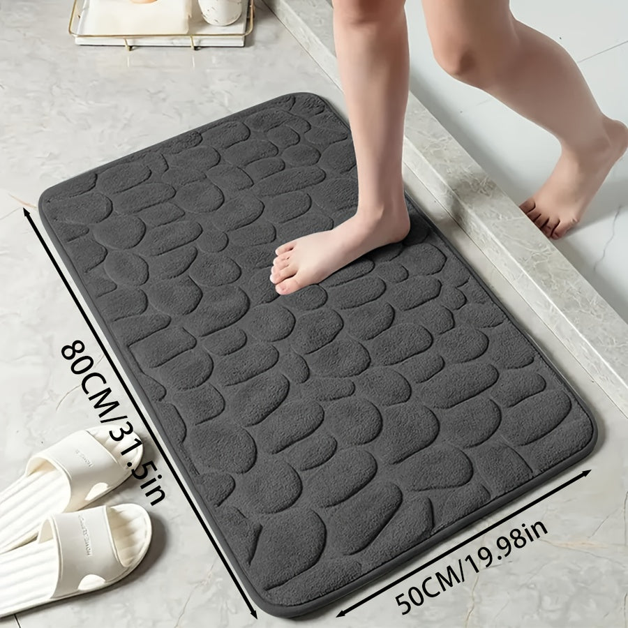 Zarif tosh naqshli poliester hammom matosi, yuqori zichlikdagi ko'pik, sirpanmaydigan to'qima dizayni. Hammom, dush, hammom bezaklari uchun juda singdiruvchi va yumshoq qulaylik.