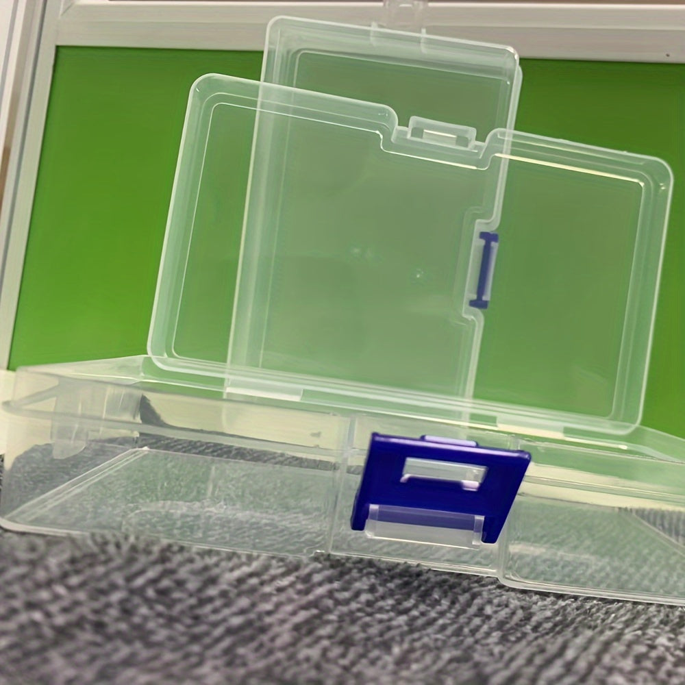 Transparent Plastic Storage Box with 5 Compartments for Jewelry Makeup and Tools