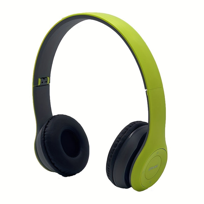 Wireless Foldable Headphones with Hi-Def Sound Microphone for Gaming and Calls