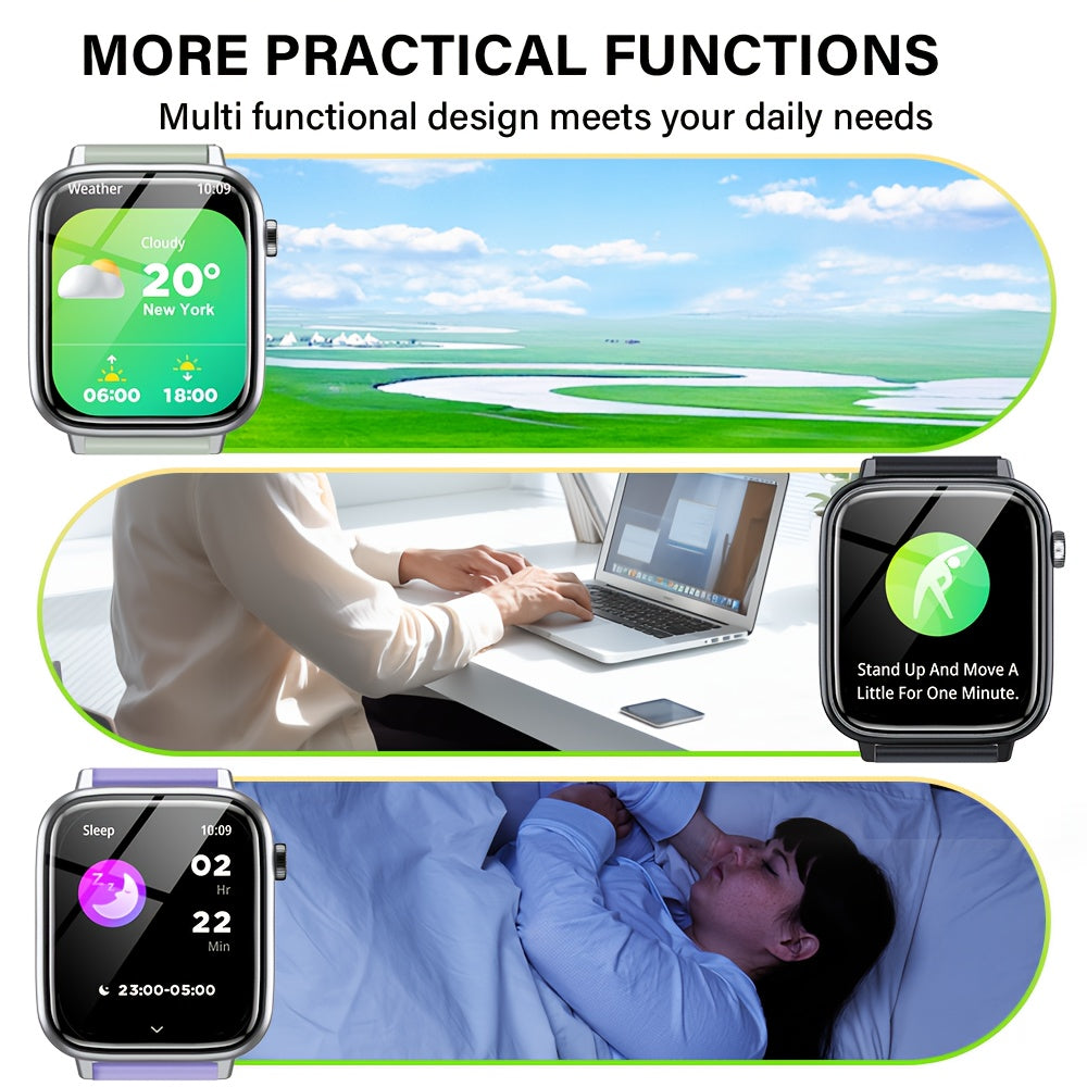 Smart Watch for Women Fitness Tracker Wireless Calling IP68 Waterproof 1.83 Inch TFT Screen