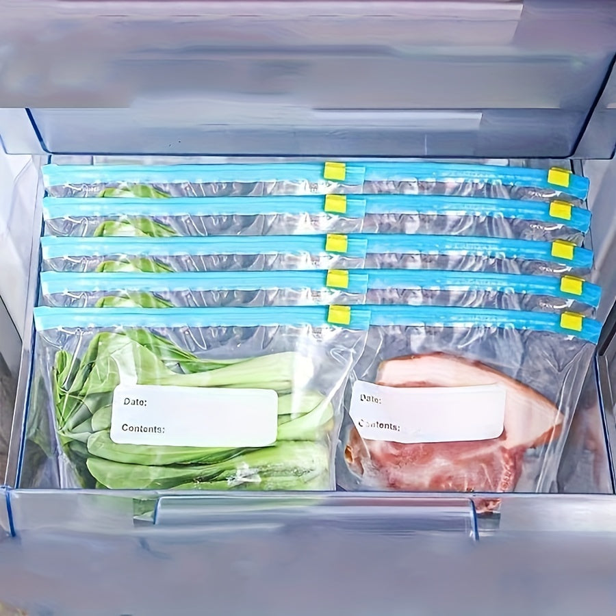 Juego de 10 bolsas de sellado de alimentos con cierre deslizante para refrigerador y congelador