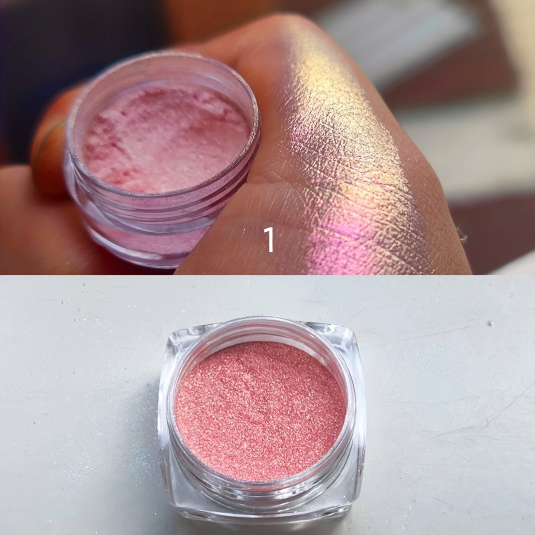 Women Metallic Chameleon Glitter Eyeshadow Powder Chrome Blue Purple Highlighter