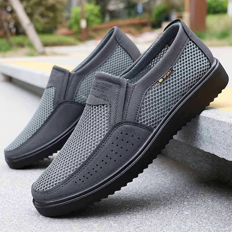 Zapatillas slip-on transpirables para hombre con suela de goma antideslizante para uso casual al aire libre