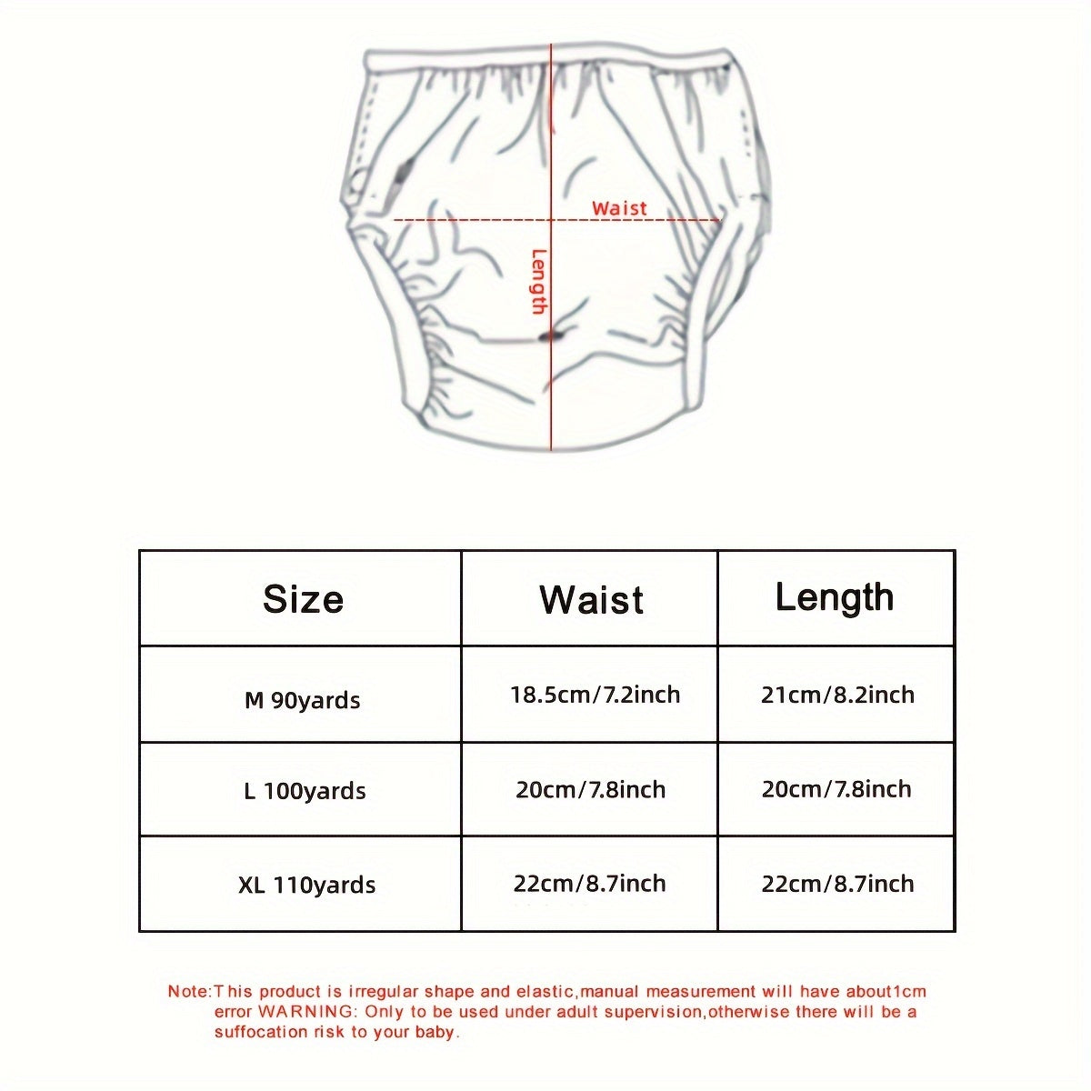 Pack de 2 pantalones de entrenamiento para niños y niñas de 0-3 años, lavables en algodón