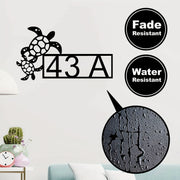 Cartel de dirección de tortugas marinas Personalizable Decoración de pared para playa Regalo
