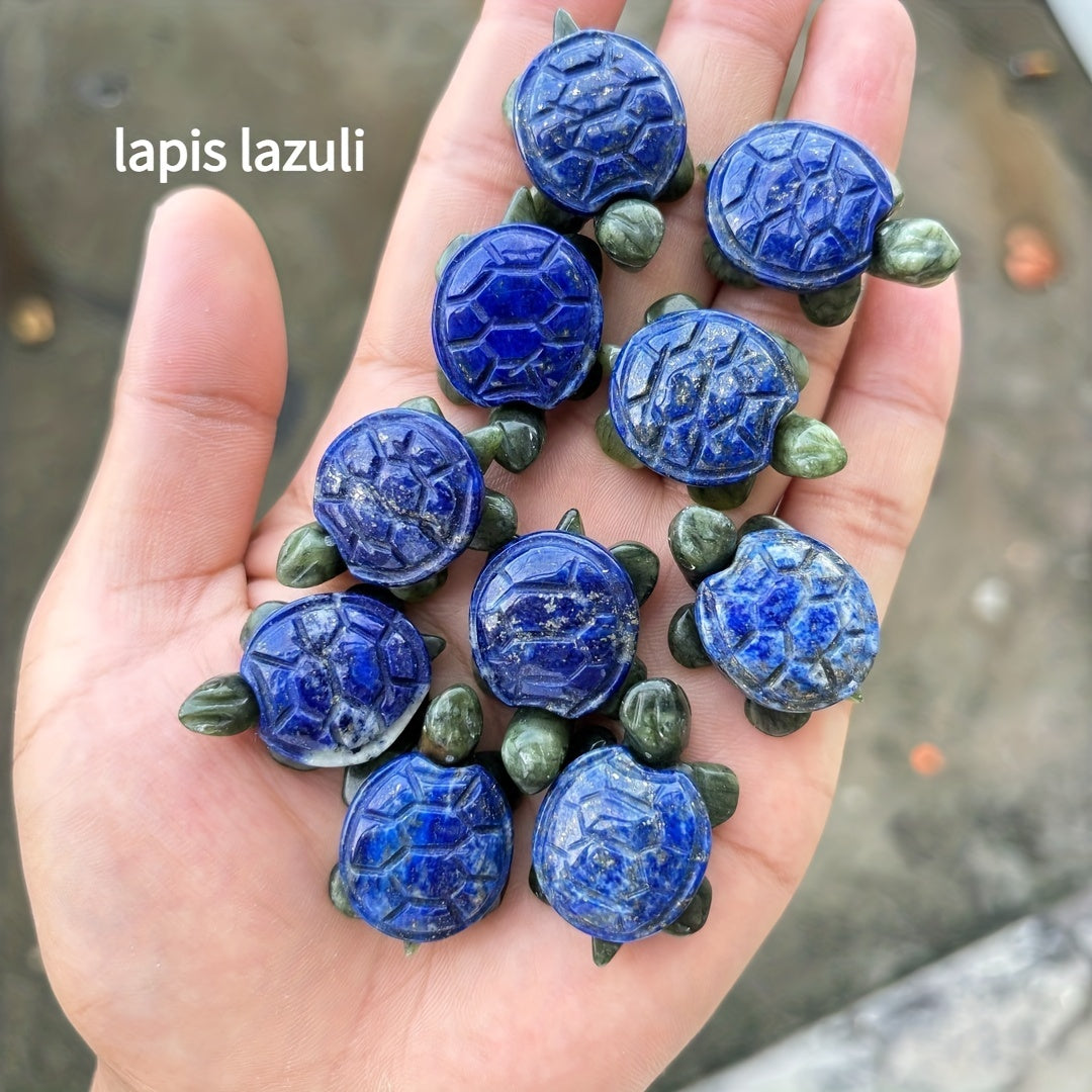 Натуральная кристальная фигурка черепахи для домашнего декора, украшение для аквариума