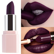 Women's Waterproof Long-Lasting Lipstick with High Pigment Purple Shades
