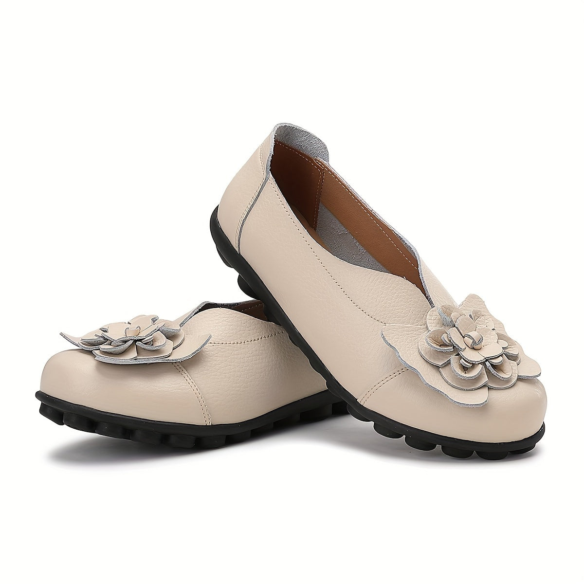 Women's Flat Shoes Solid Color Slip-On Casual Flats