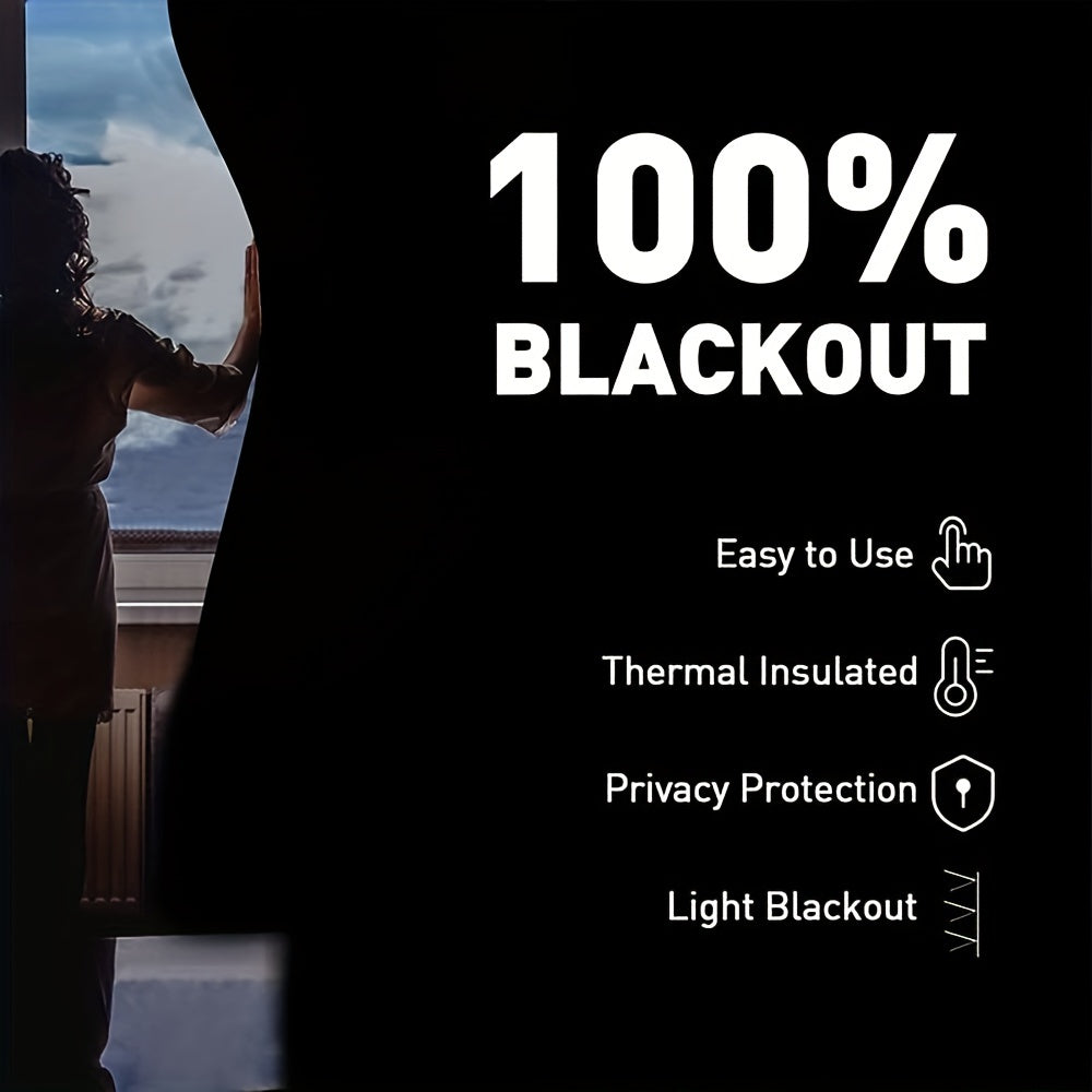 Blackout Curtains for Bedrooms and Dorm Rooms, Portable Sunblock Window Shades