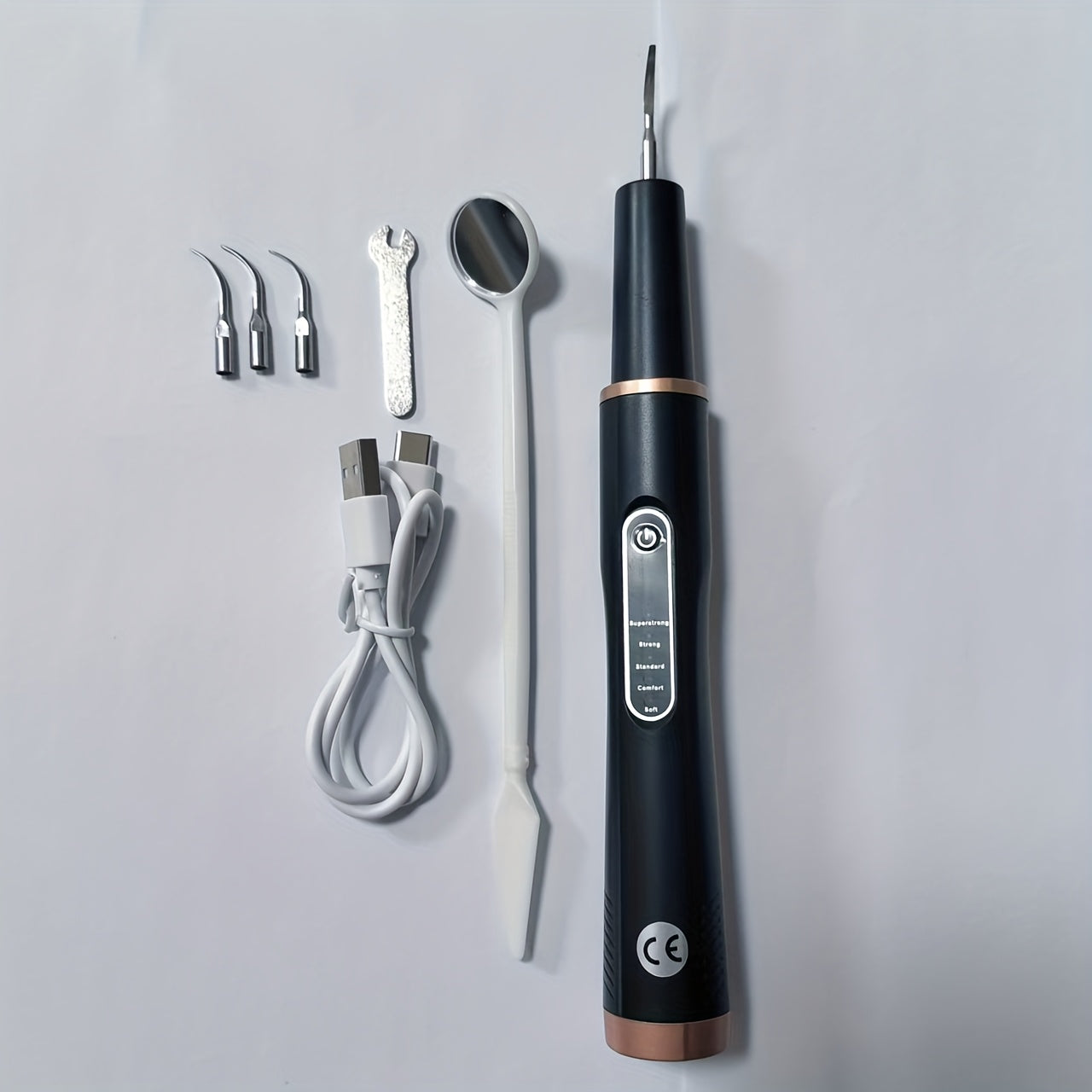 Kit de limpieza dental con luz, removedor de placa recargable por USB