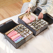 Fabric Storage Basket with Cover for Underwear Socks and Clothes Organize Wardrobe Closet Bedroom