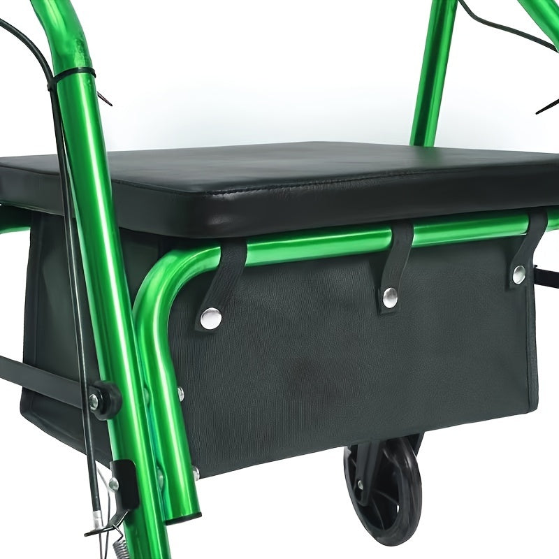 Durable Canvas Walker Caddy with Hanging Pouch for 4-Wheel Walkers