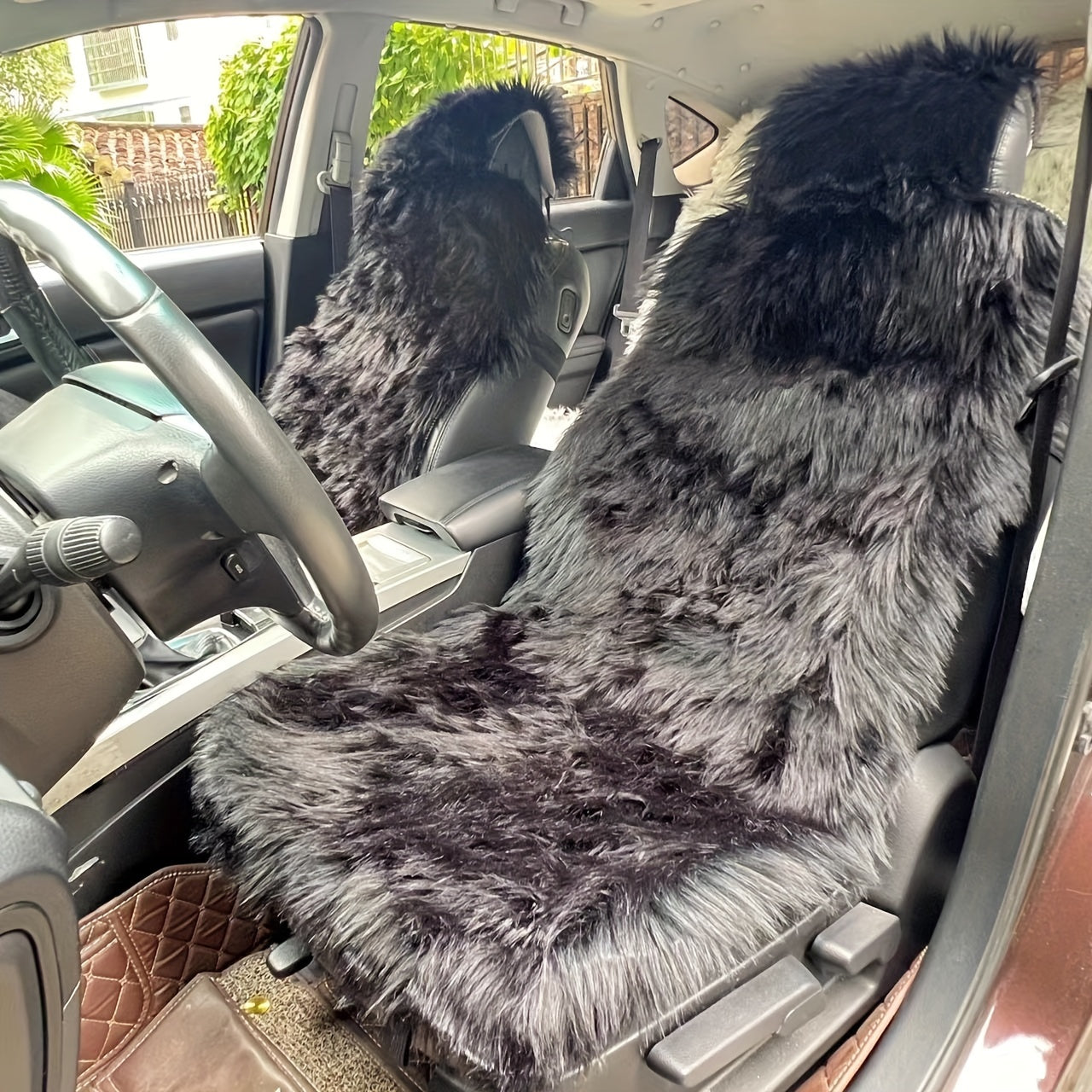 Thickened Plush Car Seat Cushion for Winter Warmth and Comfort