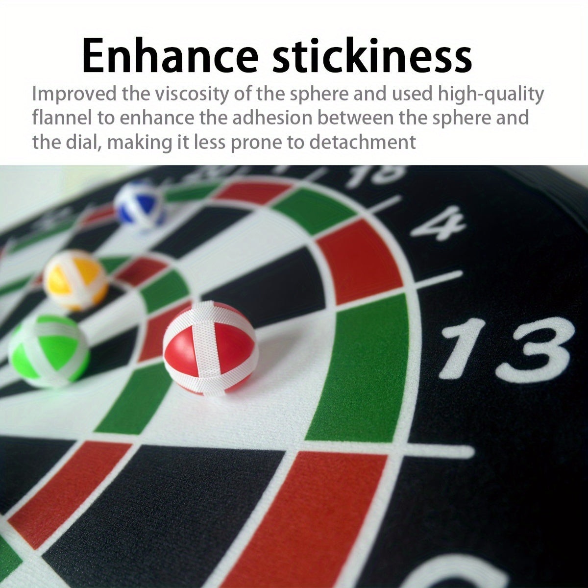 12-Donali ichki va tashqi yopishqoq to'p dart to'plami balans treningi va ziyofat o'yinlari uchun