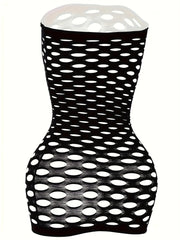 Ayollar uchun Fishnet ko‘rinmas erotik kiyim kesilgan tarmoq belbog‘i bilan hip bandeau