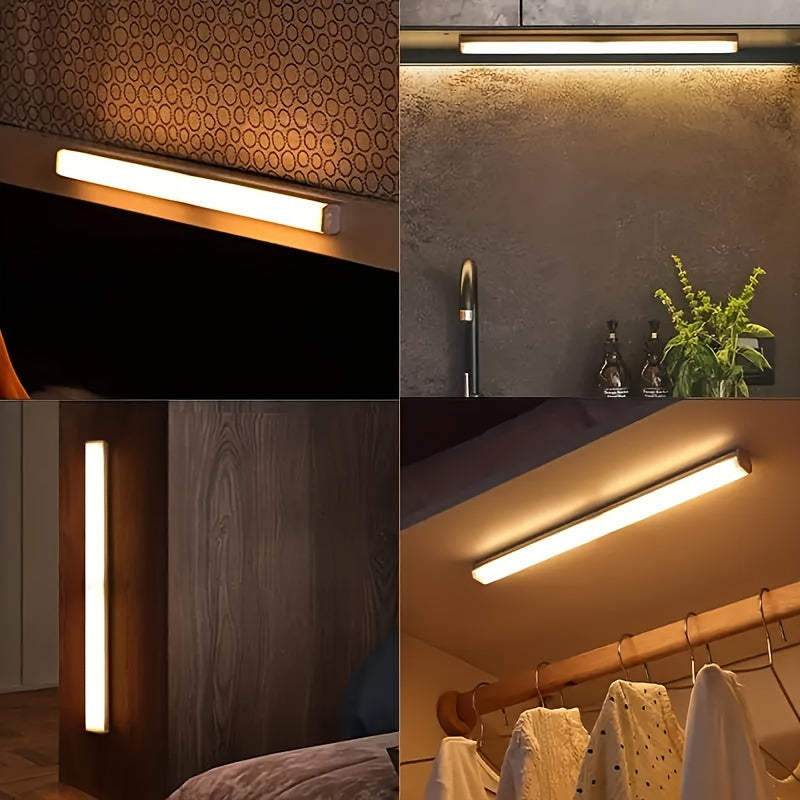 LED Cabinet Light with Motion Sensor USB Rechargeable Wireless Night Light Strips for Indoor Use