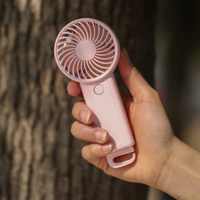 3-Speed Portable Handheld Fan USB Rechargeable Lightweight Wearable for Indoor Outdoor Use
