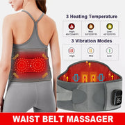 Wireless Heating Waist Belt with Massager for Men and Women 3 Modes Rechargeable